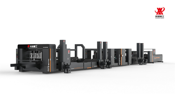 Schwarzer automatischer Gluer-Sticher mit doppeltem Nähen für die Schachtelherstellung