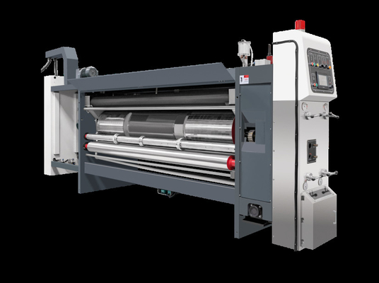 Glutkarton G6-1224 Druckfreie Zuführungsstruktur Blei Rand Vakuumübertragung 4 Farbdrucker + Slotter + Druckschneider + Vibrator + Stapler