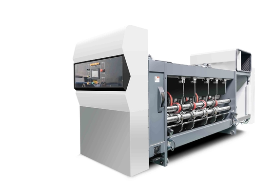 Automatische Stahl-Flexo-Druck-Kartonbox-Druckschneidemaschine für verschiedene Wellkarton erforderlich